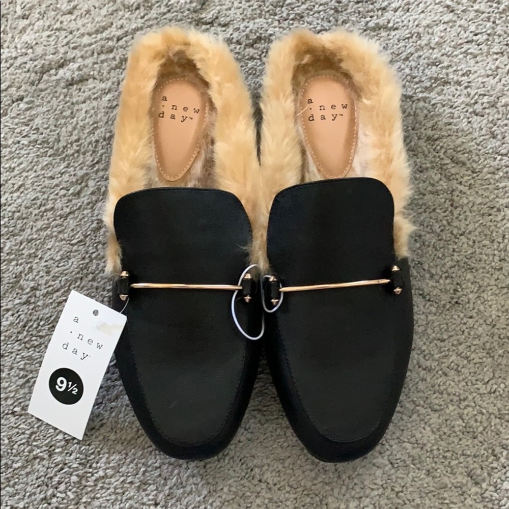 Fur Lined Mules by A New Day from Target Sz 9.5